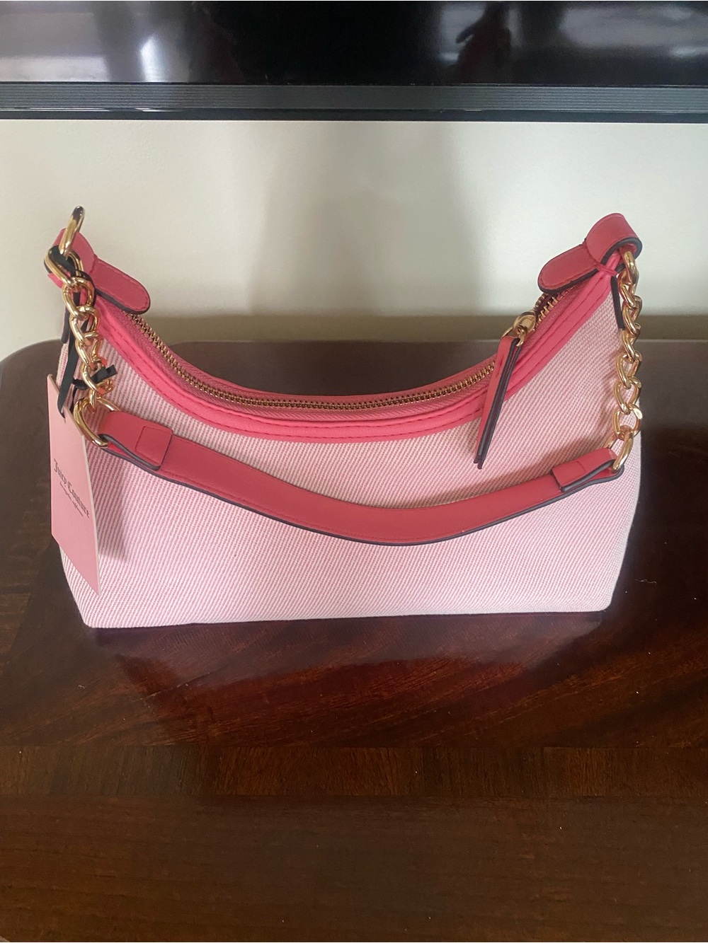 Juicy Couture Light‎ Pink Embroidered Strawberry Shoulder Bag - Picture 5 of 13
